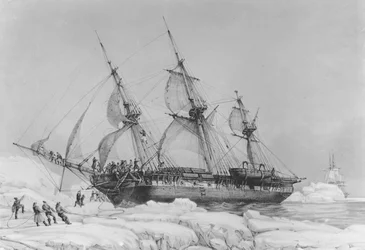 Die Astrolabe im Packeis, 1838